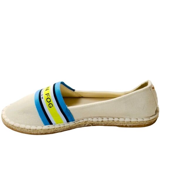 LONDON FOG COLLECTION Women's Shoes Beige Fabric Slip Espadrille Flats SIZE 8.5 - Picture 9 of 13